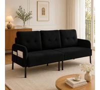 Canapé 3 Places en Velours côtelé de 171CM, Petit canapé 3 Places, Petit canapé avec coussin confortable, dossier haut, poches latérales,pieds métalliques stables,Canapé Moderne pour Chambre à Coucher