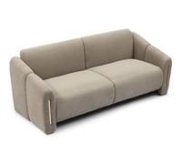 Canapé 3 places en Velours Côtelé "Maxine" 202cm Taupe Marron G