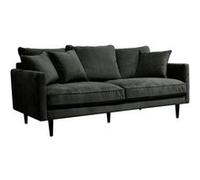 Atmosphera Canapé 3 places Candice Kaki – Tissu velours déperlant L194 cm – Fabriqué en France