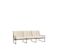 Ferm Living Canapé de jardin de 3 places Desert tissu Bouclé blanc cassé LxHxP 233x78x85cm/structure noir revêtu par poudre