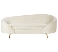 Canapé SAVAR Velours Beige clair 3 places