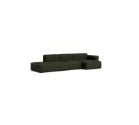 Canapé 3 Places HAY Mags Soft Low, Combinaison 4 Places, Droite, Maglia, Vert Foncé