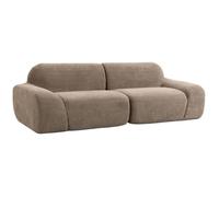 HOMCOM Canapé 3 Places en Chenille 244 cm, Canapé Salon Moderne, Marron | Assise et Accoudoirs Larges, Rembourrage Épais, Ressorts Ensachés, Entièrement Compressé Sans Montage, pour Chambre, Bureau