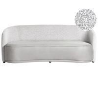 Canapé 3 Places Incurvé Moderne Art Déco Tissu Polyester Deux Tissus Gris Roset