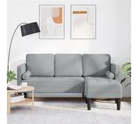 vidaXL Ensemble de canapés modulable – Coussin gris clair polyester, assises confortables