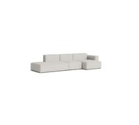 Mags Soft Sofa 3-places Combination 4 Low Armrest Accoudoir droit Hay Tissu Story 102 avec couture beige - 5710441434900