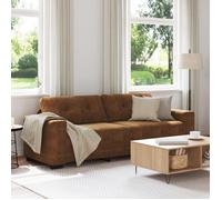 Canapé 3 places Marron 180 cm en simili cuir