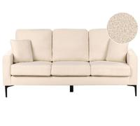 Canapé 3 Places Moderne en Bou vec Coussin d'Assise et de Dossier Beige