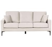 Canapé 3 Places Moderne en Tissu avec Coussin d'Assise et de Dossier Beige