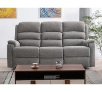 Canapé 3 places relax électrique avec tablette en tissu anthracite NEVERS Gris anthracite