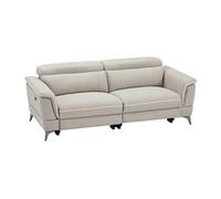 Canapé 3 places relax électrique en tissu beige MACARI