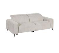 AltoBuy Canapé 3 Places Relax électrique en Tissu Poils Courts Style Sherpa crème - ALKANE