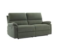 Canapé 3 places relax électrique en velours côtelé vert LUNANO