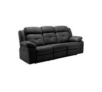 AltoBuy Canapé 3 Places Relax électrique Tissu Aspect Peau Gris - ADOLIS