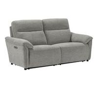 MAZARO - Canapé 3 Places Relax Electrique Tissu Gris Chiné - Altobuy Gris G