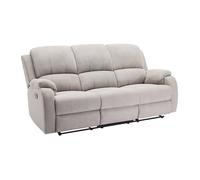 Canapé 3 places relax en microfibre gris clair BRODY