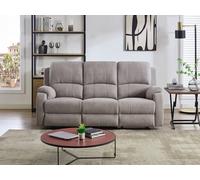 Canapé 3 places relax en microfibre gris clair BRODY