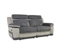 Canapé 3 places relax en microfibre TALCA - Anthracite et gris clair