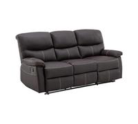 Canapé 3 places relax en simili marron CANBY