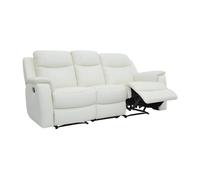 Canapé 3 places relax EVASION en cuir - blanc ivoire
