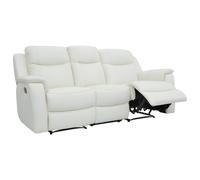 Canapé 3 places relax EVASION en cuir - blanc ivoire