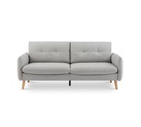 Canapé 3 places - Sicaan - Canapé droit scandinave - Chloé - Tissu - Gris clair - L.210 x P.82 x H.92 cm