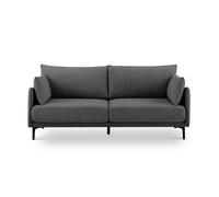 Canapé 3 places - Sicaan - Canapé industriel - Sasha - Tissu - Gris foncé - L.203 x P.85 x H.86 cm