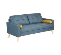 Canapé 3 places TATUM en tissu - Bleu