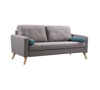 Canapé 3 places TATUM en tissu - Gris chiné