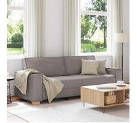 vidaXL Canapé 3 places en tissu taupe 180 cm