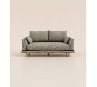 Canapé 3 places - Tissu Gris - Design et confortable - Fabriqué en France - Tediber