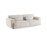 Canapé 3 places. tissu velours côtelé. 2 coussins déhoussables. Wallas L 230 x P 98 x H 73cm