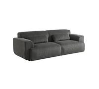 Canapé 3 places. tissu velours côtelé gris foncé. 2 coussins déhoussables. Wallas L 230 x P 98 x H 73cm