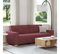 Canapé 3 Places Vidaxl Gris Clair 59 Cm Tissu Bordeaux Polyester Moyen