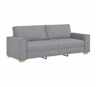 vidaXL Canapé 3 places Confort moelleux Gris clair Tissu 100% polyester 220 cm
