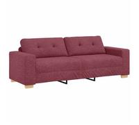 vidaXL Sofa 3 Places avec Coussin Rouge Bordeaux Tissu, Canapé 2 Places, Design Moderne, mobilier Contemporain, Confortable et Durable, Un Bon Coin Lounge.