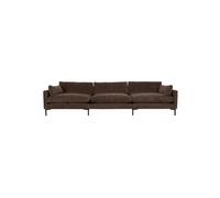 Canapé 4,5 places en tissu marron foncé Summer