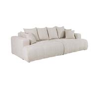 Canapé 4 places confort assise profonde en tissu texturé beige MOTINO
