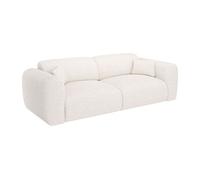 Canapé 4 places convertible en tissu bouclette blanc POGNI de Maison Céphy