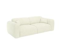 Canapé 4 places convertible en tissu texturé beige POGNI de Maison Céphy