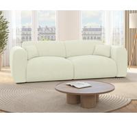 Canapé 4 places convertible en tissu texturé beige POGNI de Maison Céphy