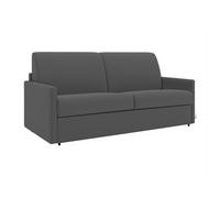 Canapé 4 Places Convertible Express en Tissu CALIFE - Gris - Couchage 160 cm - Matelas 14 cm