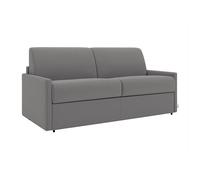 Canapé droit Vente-Unique Canapé 4 places convertible express en tissu CALIFE - Gris clair - Couchage 160 cm - Matelas 22 cm