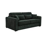 Canapé 4 places convertible express en velours côtelé vert - Couchage 160 cm - Matelas 18 cm - MONDOVI Vert