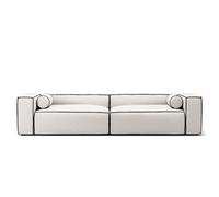 Canapé 4 Places Decotique Grand Hue, Coloris Vapeur/ Blanc/gris Graphite