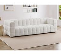 Canapé 4 places en tissu bouclette blanc ivoire LERICI de Pascal Morabito