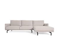 Canapé 4 places Galene avec méridienne à droite, beige, 314 cm
