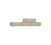 Canapé 5 places en tissu côtelé beige, modulable - Zuiver, Hunter - 417x100x87 cm