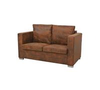 Canapés 2 pcs Cuir Daim Synthétique Fauteuil Mobilier Meuble de Salon vidaXL