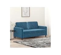 Canapé à 2 places Bleu 140 cm Velours359451